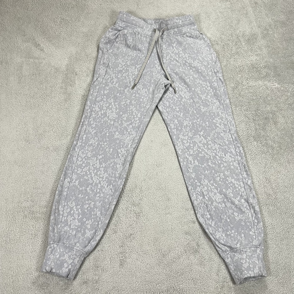 Lululemon Ready To Rulu Jogger Pants Womens 2 Gray Speckle Jacquard Athletic